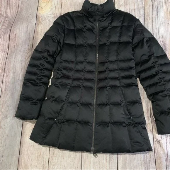 Searle Black Goose Down Coat Size 6 - Picture 1 of 13